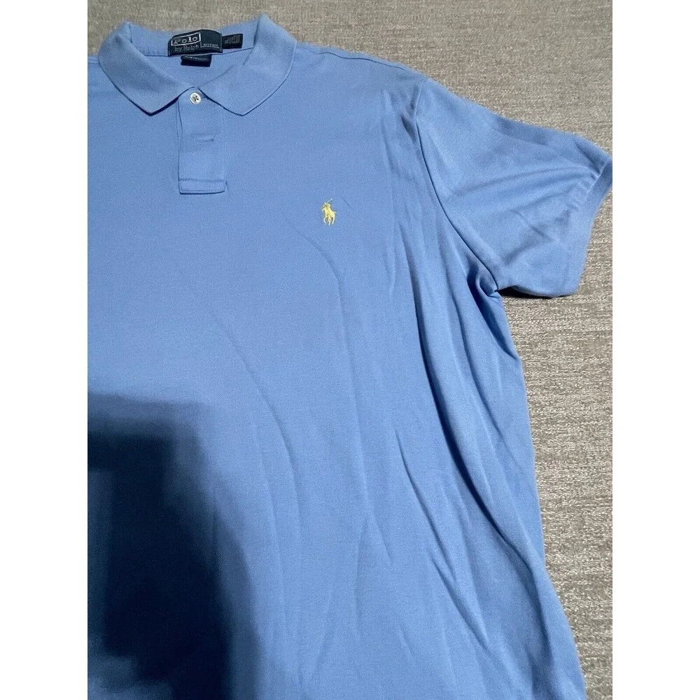 Polo By Ralph Lauren Polo Shirt Men’s Xtra Large Blue Solid Collard Cotton